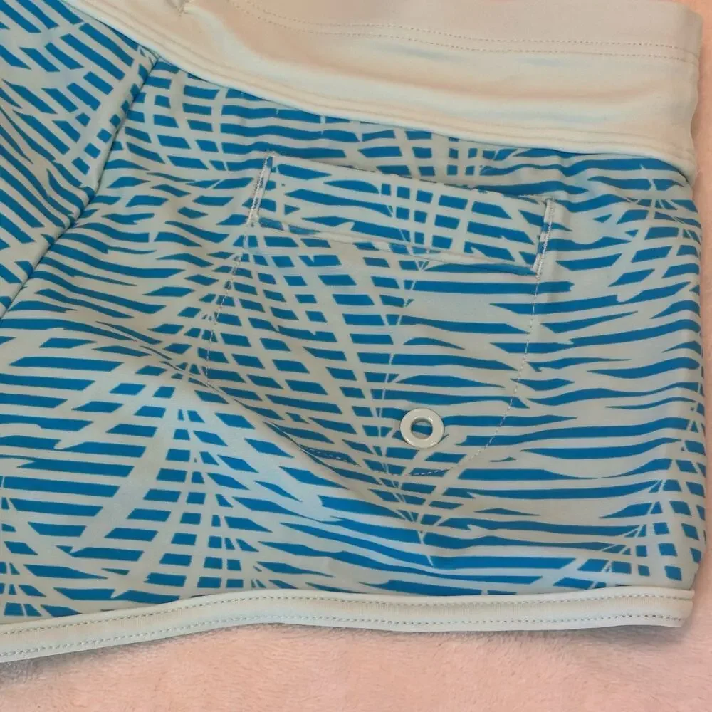Athleta Girl Cannonball 2.0 Shorts sz S (7) Blue Swim Shorts Swim Bottom Shorts